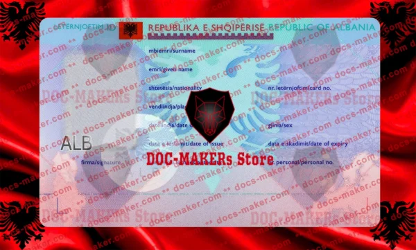 Albania ID Card – PSD Template